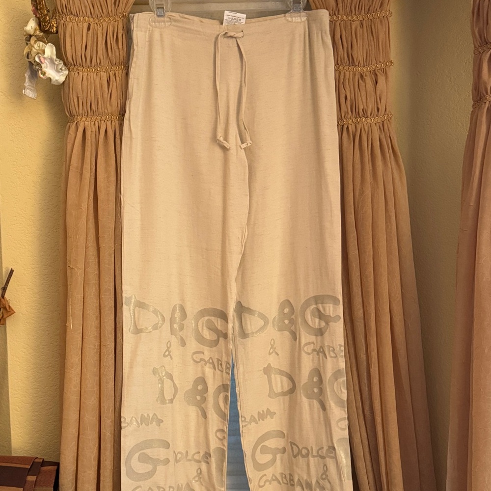 Dolce & Gabbana Cream Logo Lounge Pants